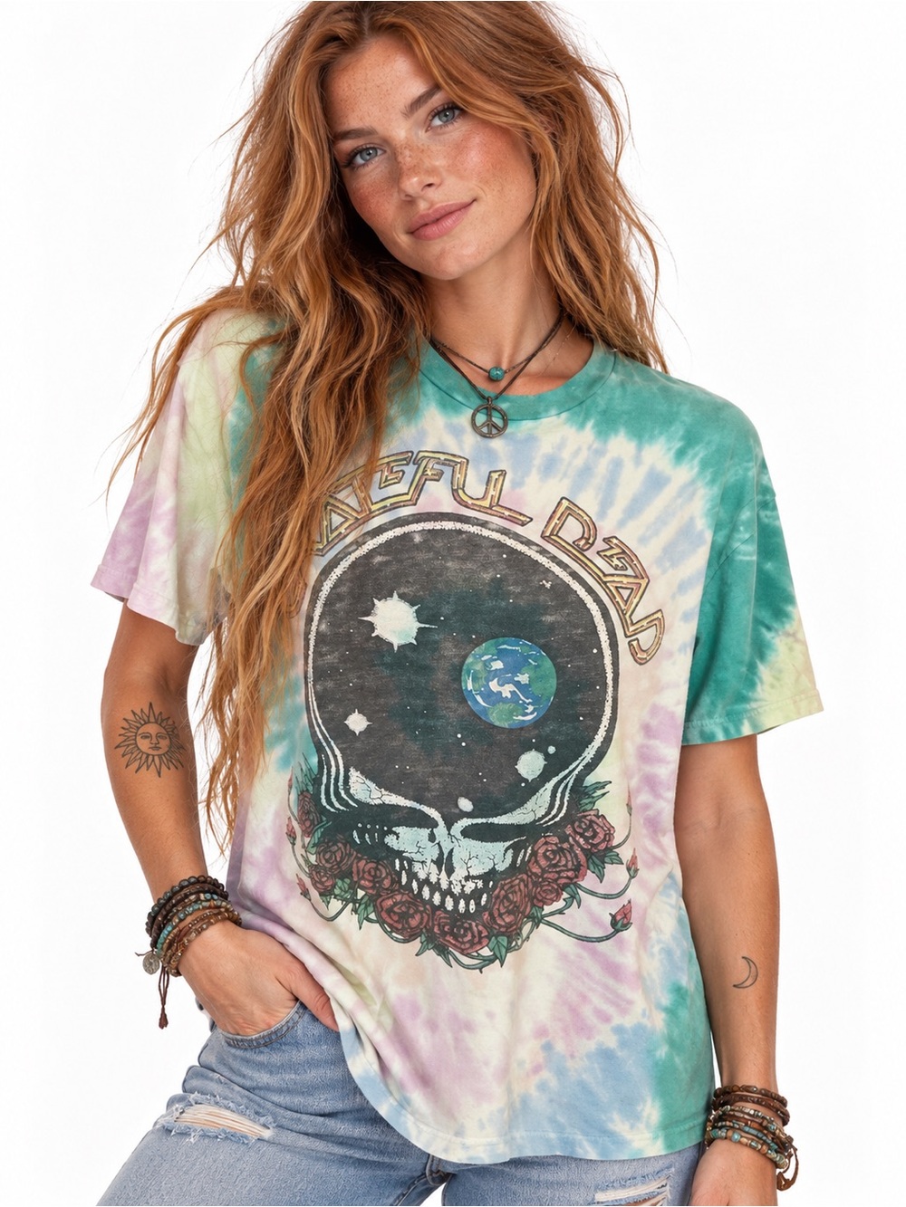 Daydreamer Grateful Dead Steal Your Face Tie Dye T Shirt Made USA Medium